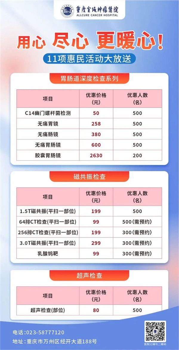 重庆全域肿瘤医院6月20日全面开诊:三级医院落户万州,11项惠民活动大放送